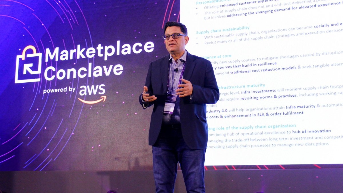 mpconclave's tweet photo. Vinay Prabhakar, Partner - Leader Sales, Alliances &amp; Pursuit Excellence, Deloitte talk at Marketplace Conclave 2023 on the Power of Collaboration.

#marketplaceconclave2023 #awsmarketplace https://t.co/UddSf2Fue9