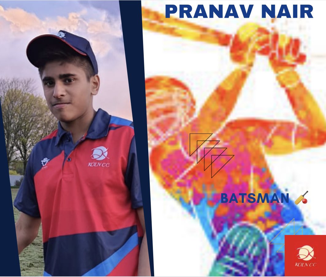 CcKoln's tweet photo. Next, we introduce you to our new batsman, Pranav Nair.

Batting Style: Right Hand

#Koeln #cricket🏏 #cricketingermany #germany🇩🇪 #dcb https://t.co/jEz7hBFioe