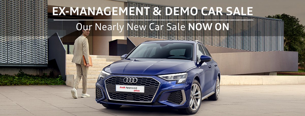 The 'Ex-Management &amp; Demo' car sale is now on at Audi Naas  - Wed, April 19th to Sat, April 22nd.  

Choose from our selection of 'nearly new' vehicles in stock and find your perfect Audi today.  

Click here:

sheehymotors.ie/en/used-cars?m…