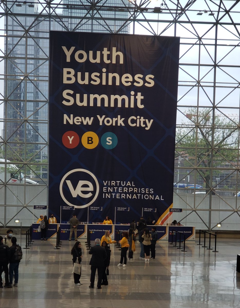 VEInternational's tweet photo. #2023YBS International Trade Exhibition ready!!! 200+ booths, National and Global Innovation Challenge competitions results, more competitions, networking, and fun! Let's go! VE staff making it great for the VE community @javitscenter #VEproud https://t.co/7TiT8LBck4