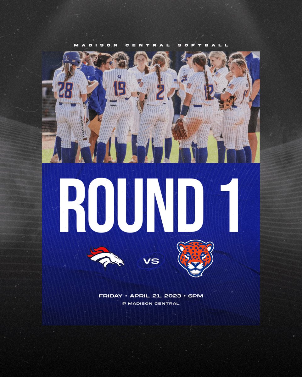 MCSoftballJags's tweet photo. ‼️PLAYOFFS‼️
Your Lady Jags will host Grenada on Friday for the first game of Round 1 at 6PM.. Bring a friend and come out to support your Lady Jags!! 💙🧡🥎 #LetsGoJags #keepthefiregoing
**stay alert for any changes due to weather** https://t.co/YqeknnabZt