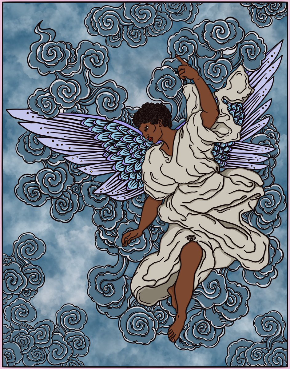 hi i’m Lyonna and i’m an iconographer and illustrator. my style blends a personal touch with the style of traditional illuminated manuscripts from Eritrea and Ethiopia, which ends up looking like: