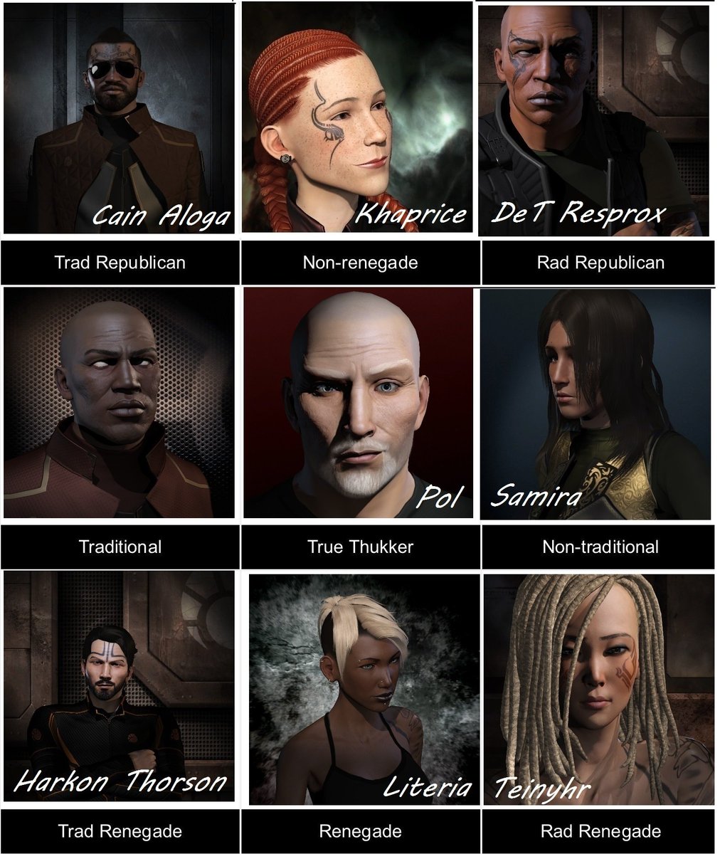 KhapriceHeska's tweet photo. Filled this in with other #Minmatar RPers: a little glimpse into the variety of #EveOnline Tribal Rust Warriors ^^ https://t.co/i8TuCjVtTR