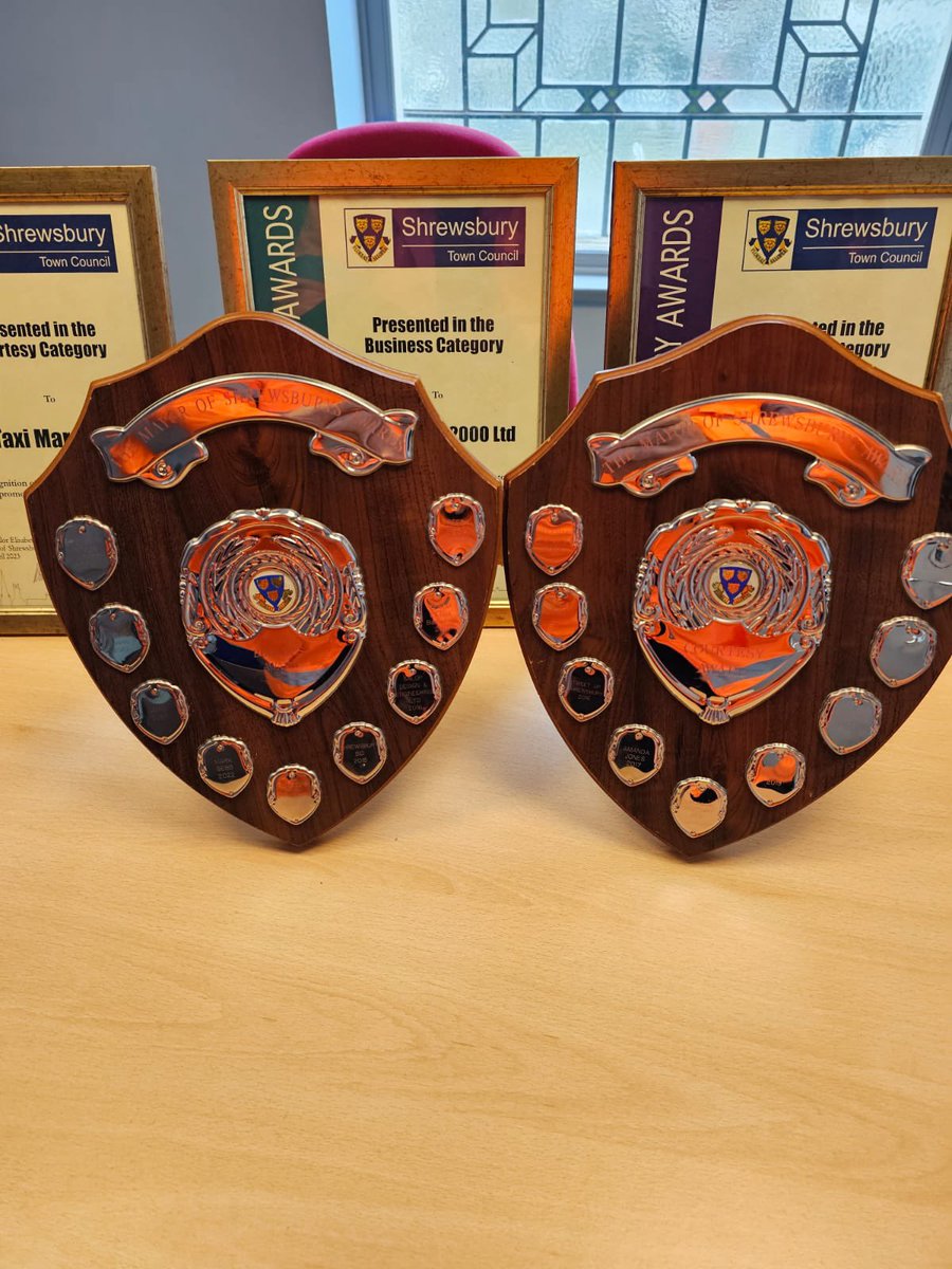 prosecure2000's tweet image. Quite a trophy haul! 
Lovely evening @theatresevern for the @ShrewsburyTC #MayorsAwards. Thank you to everyone involved and here’s to another successful and rewarding year in our home town. #Humbled
