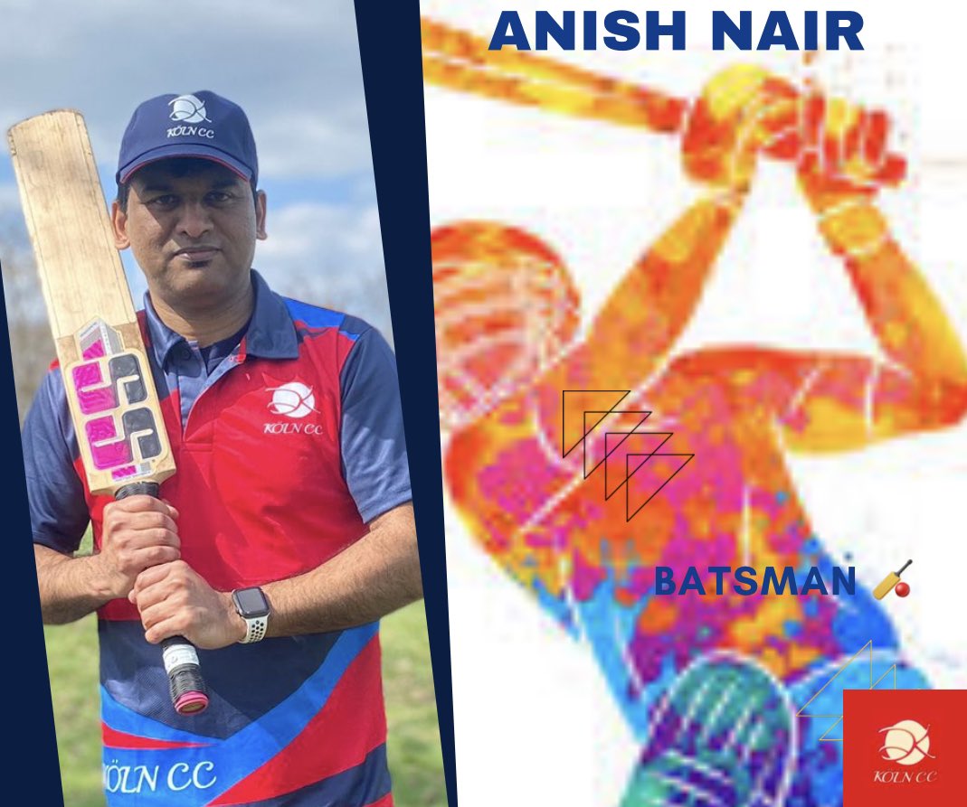 CcKoln's tweet photo. Next, we introduce you to our new batsman, Anish Nair.

Batting Style: Right Hand

#Koeln #cricket🏏 #cricketingermany #germany🇩🇪 #dcb https://t.co/pxEj50Yh5w