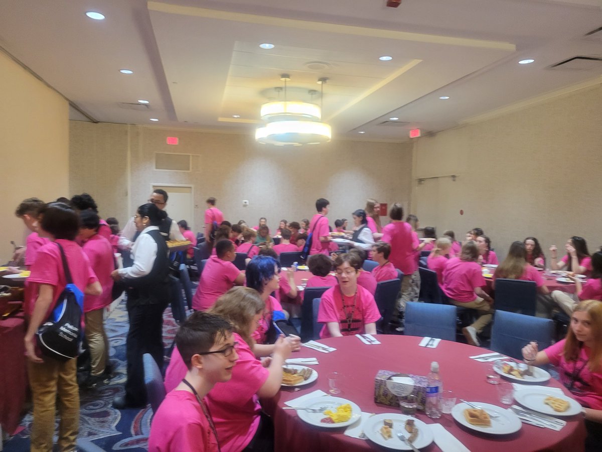 HatzOff2English's tweet photo. First breakfast in @washingtondc! @PMSPelham is getting ready for a full day of touring! #tour #DC2023 https://t.co/t00WNM8ri9