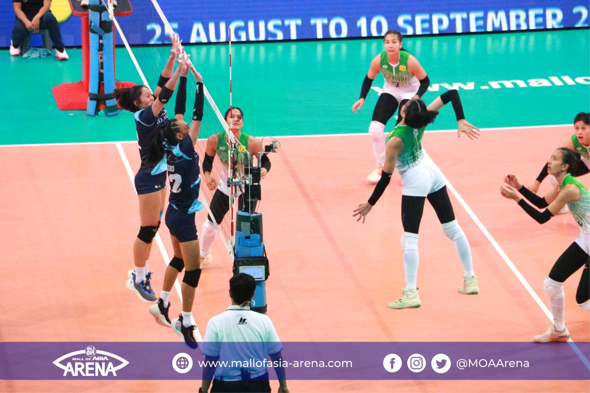 MOAArena's tweet photo. #UAAPSeason85 Women’s Volleyball

FINAL SET SCORE: DLSU 15 - AdU 9

#RiseAsOne
#UAAPS85AtMOAArena
#ArenaSafe
#ChangingTheGameElevatingEntertainment https://t.co/ecXRjh7uBB