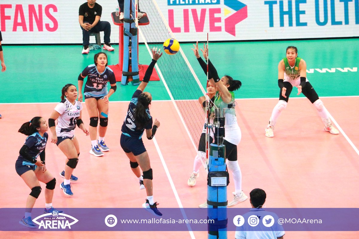 MOAArena's tweet photo. #UAAPSeason85 Women’s Volleyball

FINAL SET SCORE: DLSU 15 - AdU 9

#RiseAsOne
#UAAPS85AtMOAArena
#ArenaSafe
#ChangingTheGameElevatingEntertainment https://t.co/ecXRjh7uBB