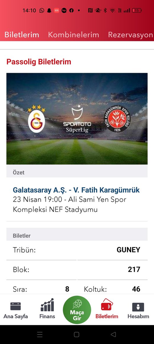 bune1324's tweet photo. #galatasaraybilet
Galatasaray Fatih Karagümrük maçına 2 adet Güney alt mevcuttur. https://t.co/roPlLfQgPT