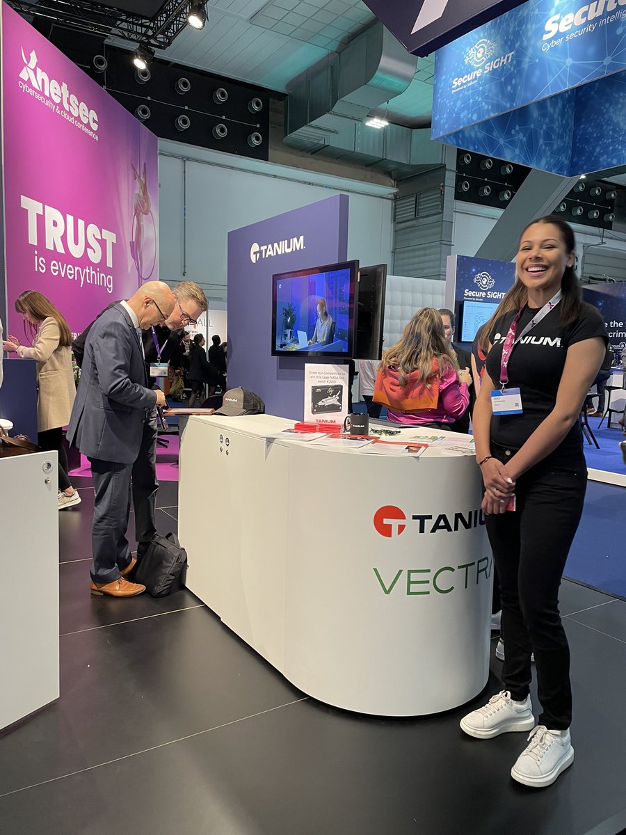 ElsRobsonFrisby's tweet photo. The team at @Tanium are delighted to be at #CybersecEurope this week in Belgium. Come and meet us on Exclusive Networks booth for a chance to win some Lego by entering our Golden Ticket competition! https://t.co/DleY6cBcl9
