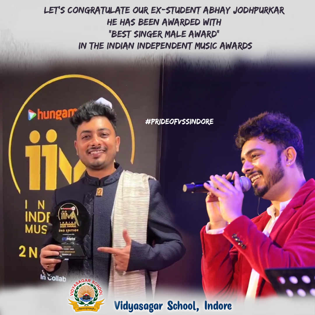 One more proud moment for us. our Ex-Student
@AbhayJodhpurkar, who has mesmerized audiences with his soulful voice has been honored with the 'Best Singer Male' award in Indian Independent Music Awards. 
keep Shining Abhay.. We are Proud of you..
@arrahman 
@iamsrk 
@radb06