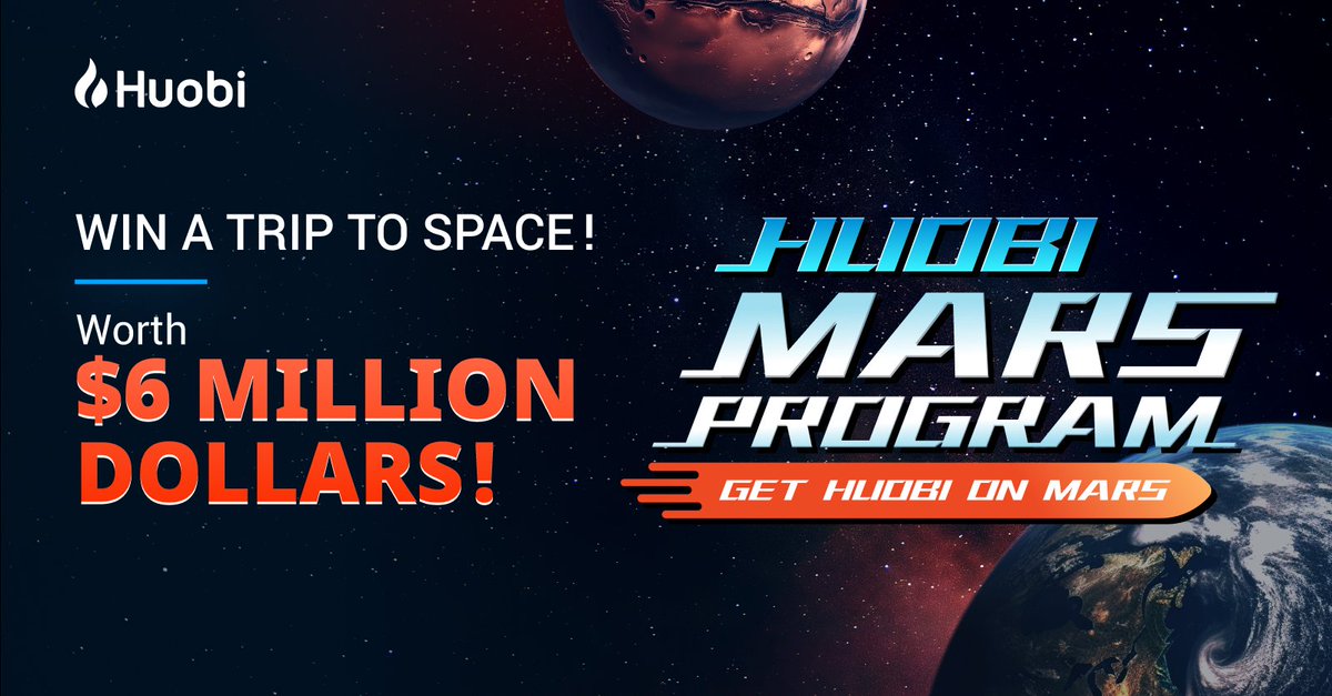 HTX_Global's tweet photo. Travel To Space with @justinsuntron!

Win A Space Ticket Worth 6M USD!

Get #Huobi on MARS, Stay Tuned! https://t.co/rFSq3yHMeJ