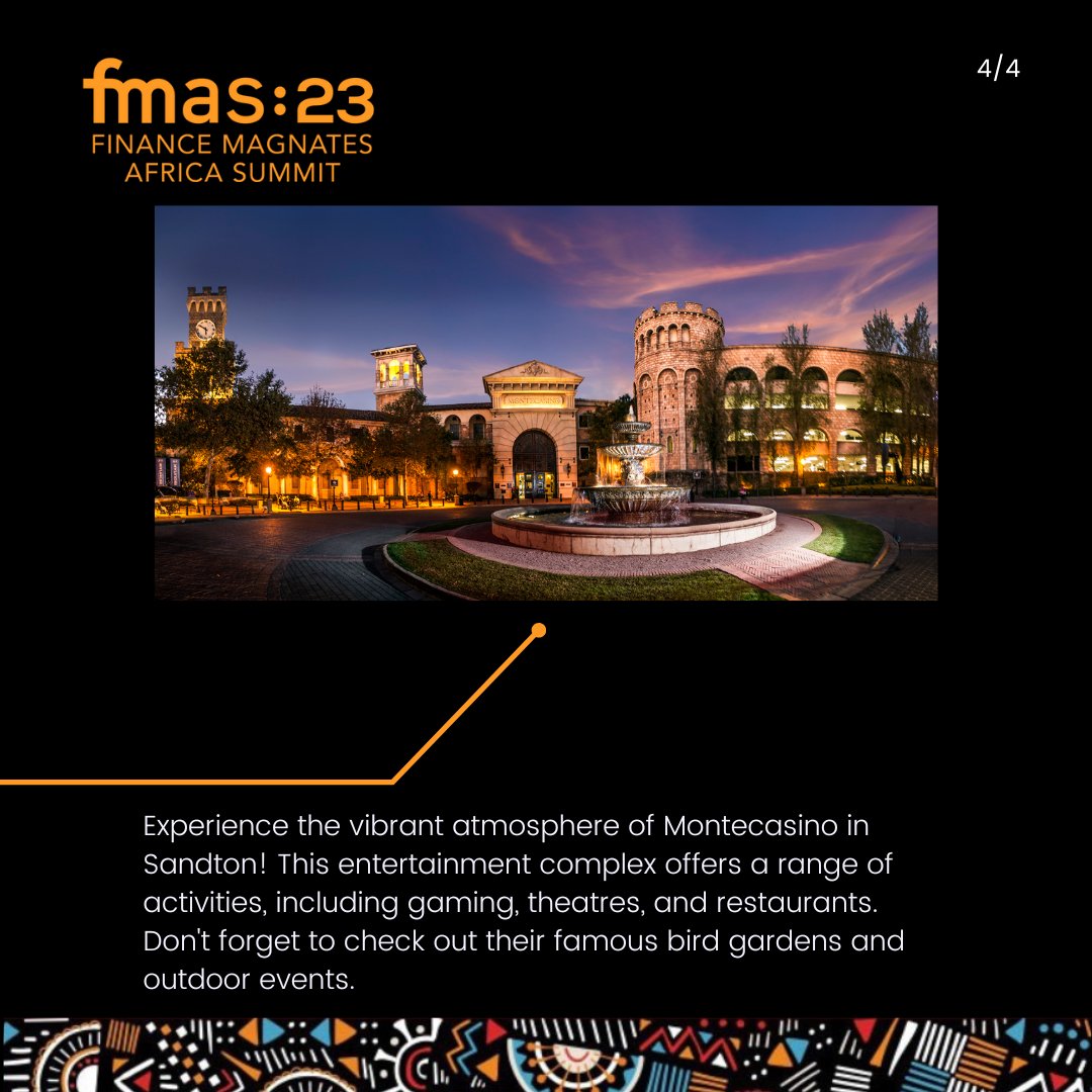 🎉🌟 Get ready for an adventure in Sandton! We've got the inside scoop on the top places to check out while you're here for FMAS:23. 🤩 Don't miss the iconic #NelsonMandelaSquare , the mega  #SandtonCityMall, and the unforgettable #Montecasino. 🛍️🎭

#FMAS23 #FMAS