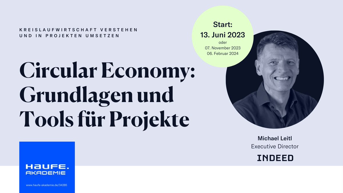 Die Umsetzung des unternehmerischen Nachhaltigkeitsengagements liegt vielfach in der Verantwortung von Projektmanger:innen und Produktentwickler:innen!
Fit macht dafür das Seminar: ow.ly/Xps450NjWBZ
#embedcircularity