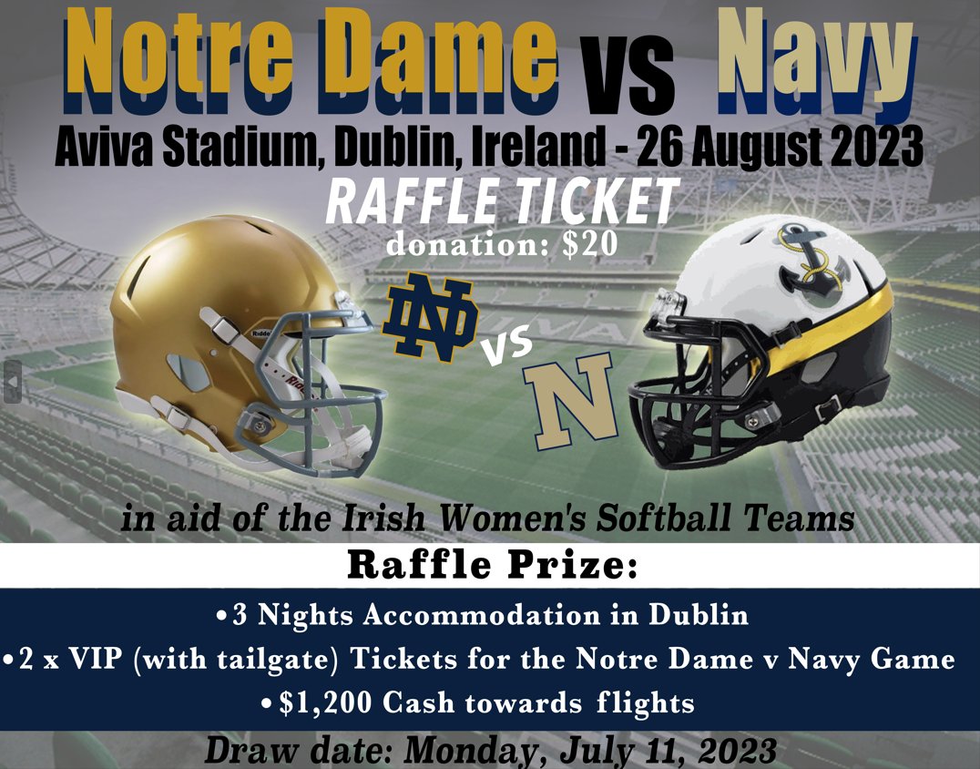 The Irish National Teams are running a raffle to help raise funds for their tournaments in 2023. Prize is valued at over $3,000 Raffle Ticket Price: $20 (€19) Sign up for the raffle here - app.teamlinkt.com/register/go/fa… If you want to purchase more than one ticket, please DM us.