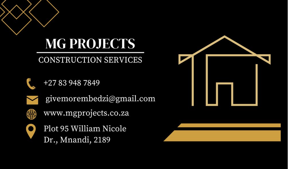 MG Projects (Pty) Ltd (@MGProjectsZA) / Posts / X