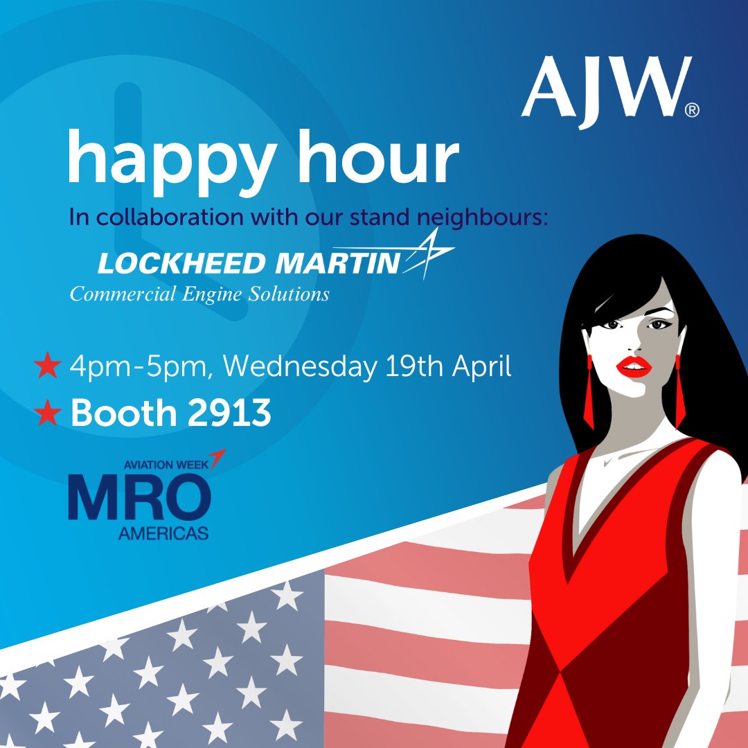 AJW_Group's tweet image. Ready for day two of MRO America! Swing by booth 2913 today between 4pm-5pm for a warm welcome from the AJW crew and our famous G&amp;amp;T Happy Hour! 🍸 

#HappyHour #TickTockGinOClock #LetTheFunBegin #MROAM #Aviation #AviationNetworking #MRO #Atlanta #AJWT #WeAreAJW