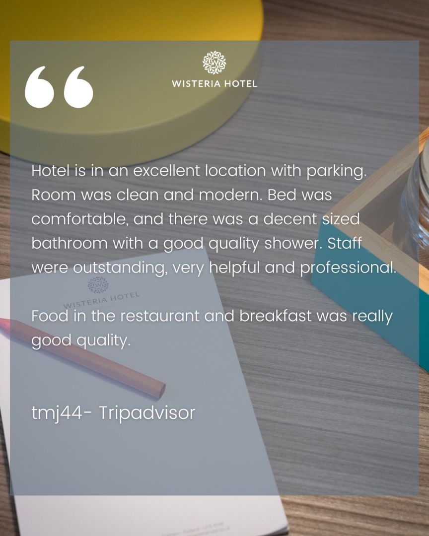 Our endless gratitude to everyone who leaves us a review! As tmj44 said, if you're looking for a comfortable AND affordable stay at Rutland, book a room at the Wisteria Hotel! ✨

For bookings and enquiries, please contact us via 01572 722844 or enquiries@wisteriahotel.co.uk.