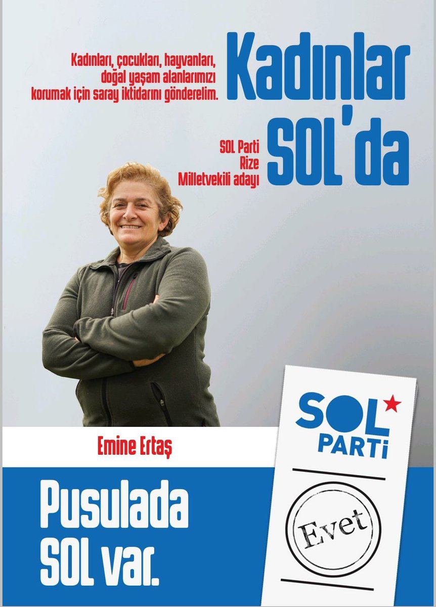 RizeSOL's tweet photo. ⭐️Rize'de SOL var,
SOL'un Sözü var!⭐️

#memleketeSOLgerek 
#pusuladaSOLvar
#rizedeSOLvar https://t.co/wU1F2UwpOb