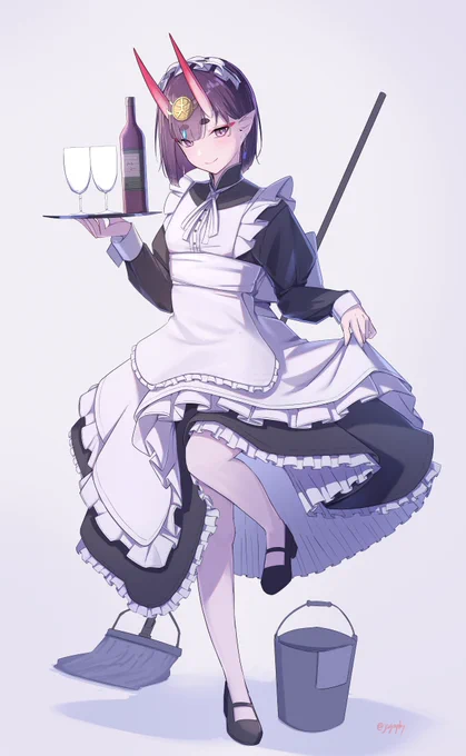 #再掲したらフォロワーが増えるらしい個人的に結構気に入ってるメイド酒吞ちゃ 