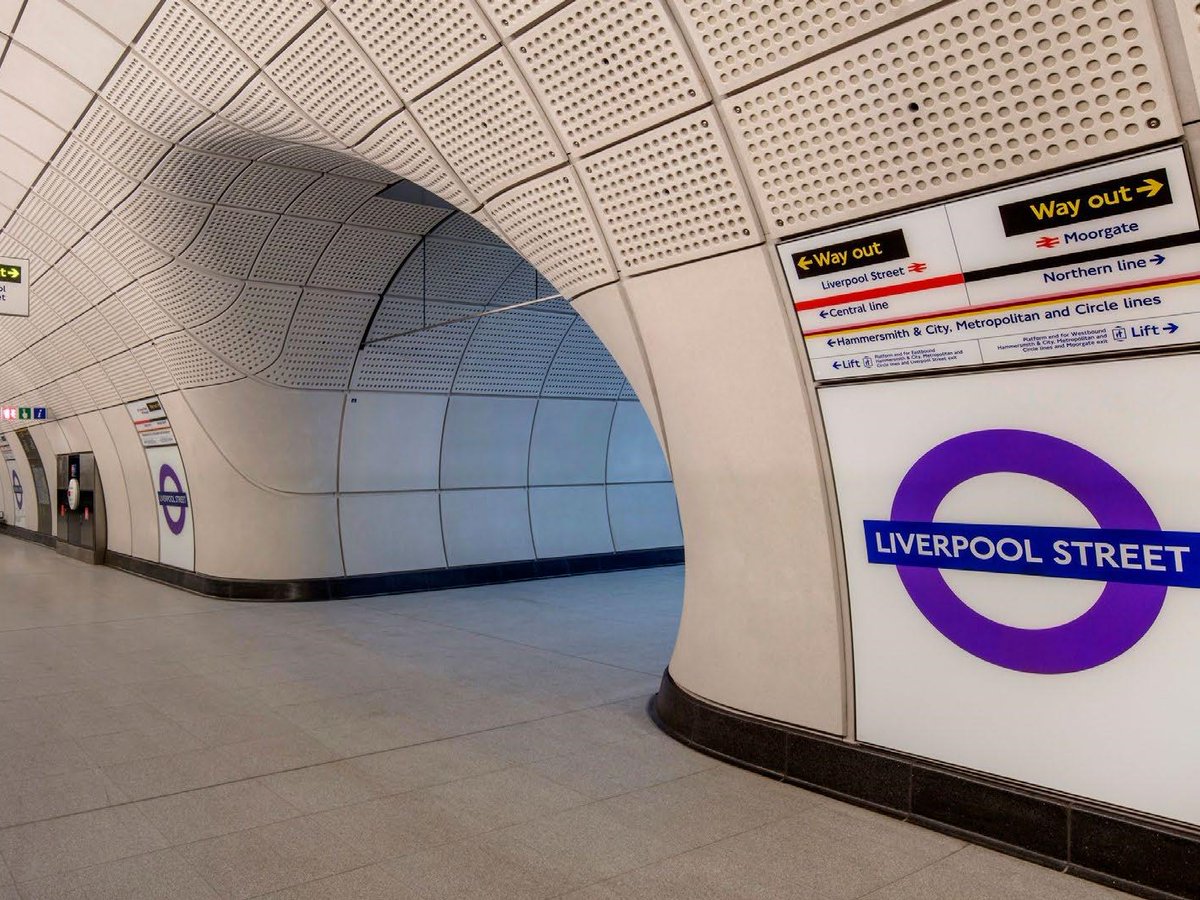 Polyvision's tweet photo. Did you  know? CeramicSteel was used in the recent Liverpool Street Station facelift for the UK's well-known underground system. https://t.co/XbuN8qvQYE