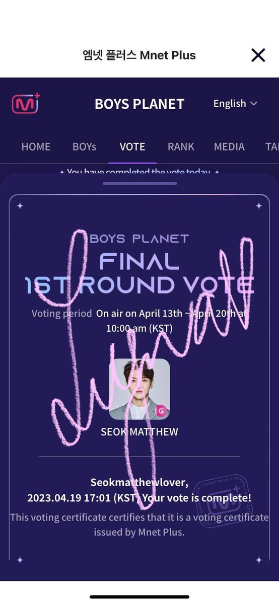 LynaHopeworld's tweet image. MATTHEW DEBUTATION 💗 
#SEOKMATTHEW #Matthew1Pick #OnlyForMATTHEW