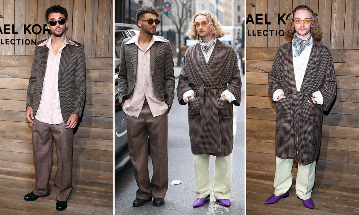 UpshotTowers's tweet photo. He's not the only one drawing attention to himself.

During the Premier League's inaugural winter break, Dominic Calvert-Lewin and Tom Davies head to New York fashion week.

Tom turns up looking like a cross between Willy Wonka and a Los Angeles porn director. https://t.co/1kKa1hAX7e