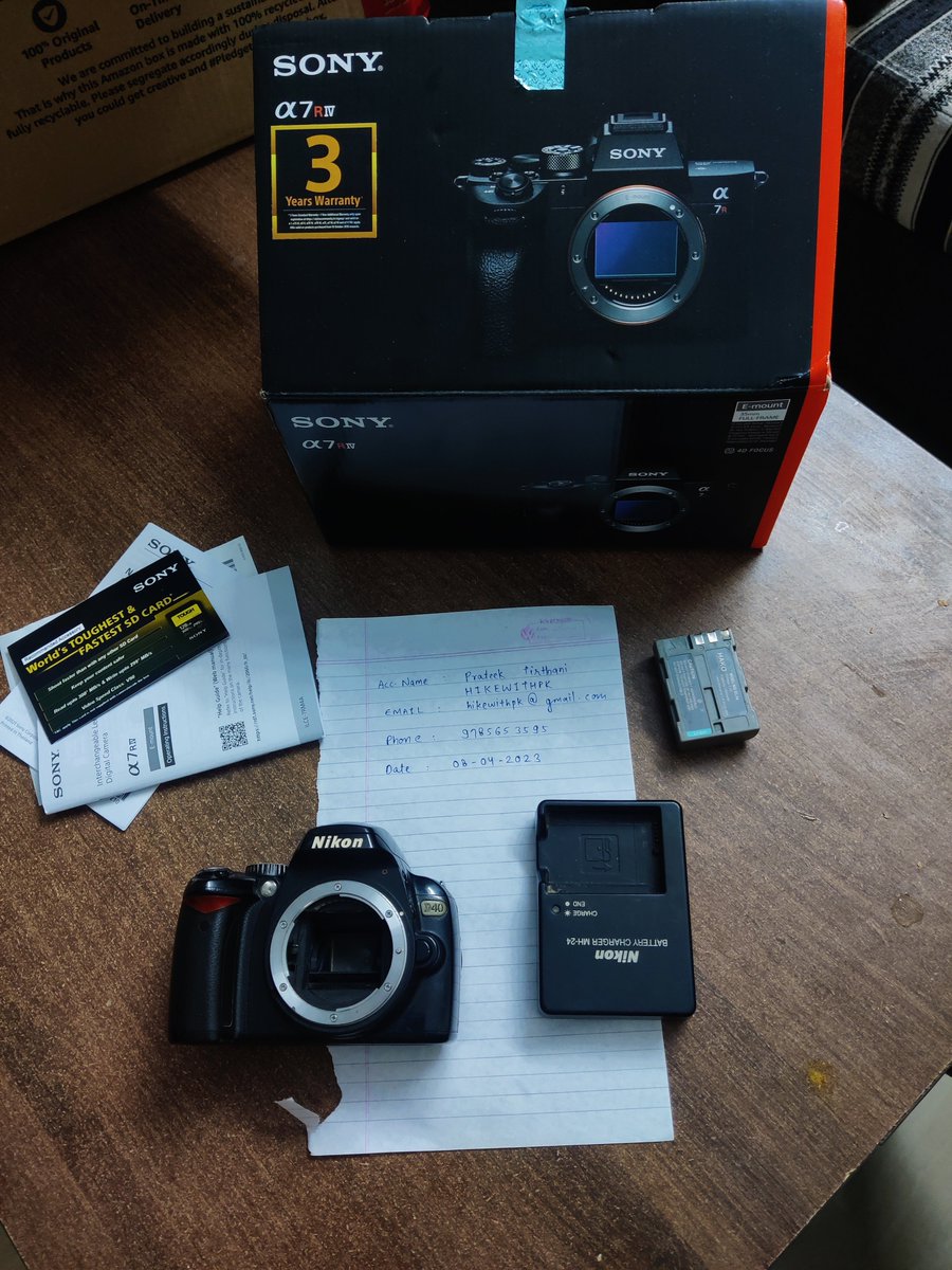 hikewithpk's tweet photo. I order Sony DSLR from https://t.co/gNicL3I5hr, order id 40242999780162765 but got  old nikon DSLR.

i checked secure id on box was  different.

 Original id 
: sptp317064216 but on box : spz261605906. 
Returned on 9 https://t.co/oA7rnT5y1O refund yet.
@amazonIN @AmazonHelp https://t.co/PFmzVOockl