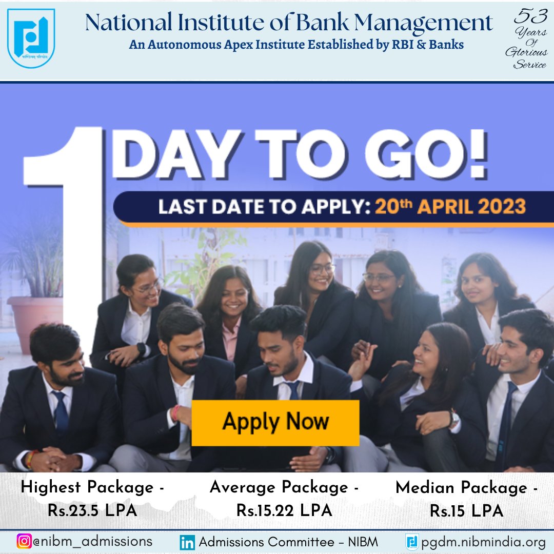 National Institute of Bank Management (PGDM) tweet media