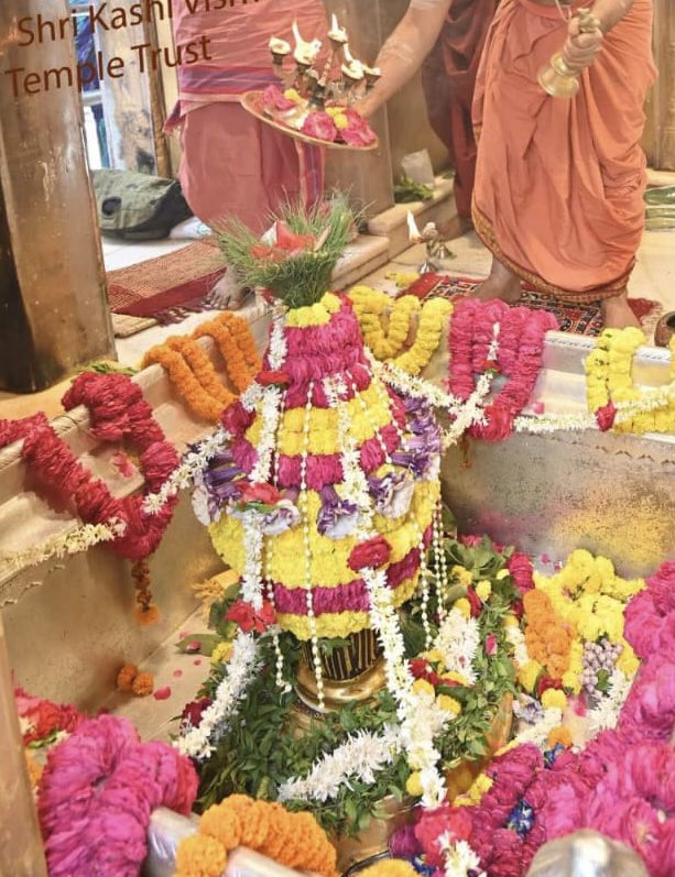 12Jyotirling's tweet photo. श्री काशी विश्वनाथ मंदिर के मध्याह्न काल के भोग आरती शृंगार दर्शन 19.04.2023 https://t.co/VrPx89faCm