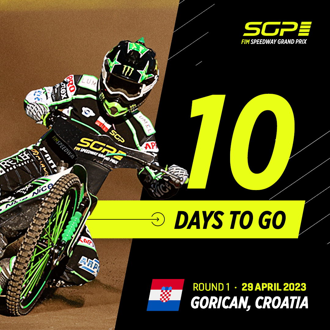 Only 10 days until we go racing!! 🙌 Who else is excited?! 🏆 #CroatianGP #FIMSpeedwayGP #SGP #SpeedwayGP #SpeedwayGrandPrix @SpeedwayGP #Motorsports