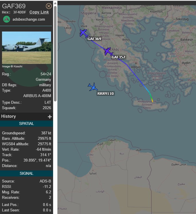 Laurent_Le_Bloa's tweet photo. Three #Germany AF A400M #GAF333 #GAF357 & #GAF359 heading fm #Hannover toward #Sudan for evacuation German citizen turned back due to ungoing fights in #Karthum
@RAbdiAnalyst @Abdi678 @0g_ontheground @OAbraar @Wild_JSL @_ngwata @YahyeSL @ManlikeAK47 @awkulmiyow https://t.co/gXabCaMCzj
