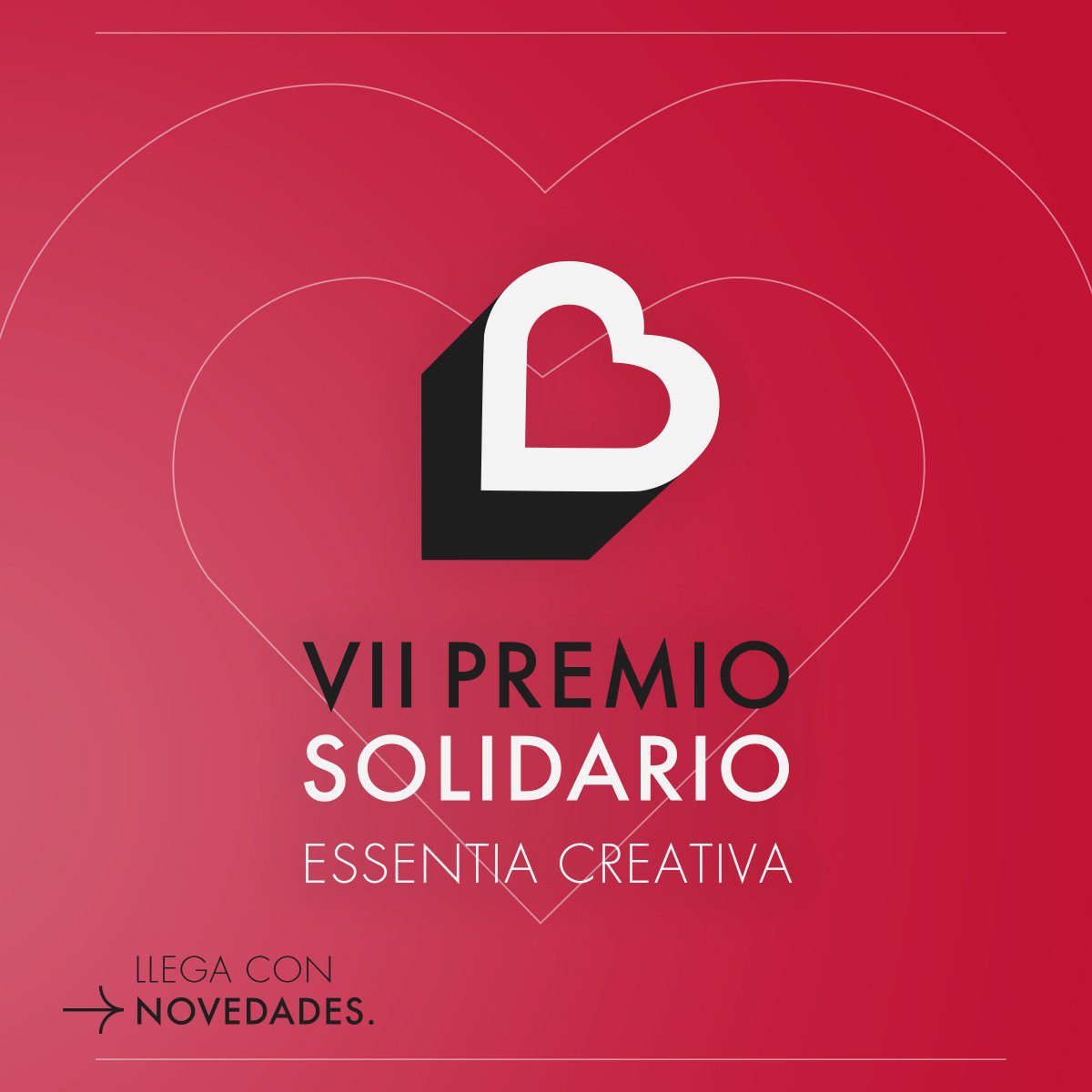 Un año más, llega el Premio Solidario Essentia Creativa.
La VII Convocatoria del Premio que distingue la labor social y buenas prácticas de entidades sin ánimo de lucro ya está abierta.

#MarcasQueHacenSentir
#EssentiaCreativa
#ODS
#RSC
#PremioSolidario