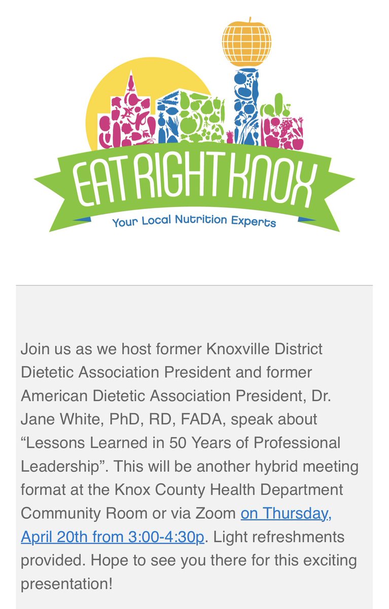 Please RSVP at eatrightknox.org today!
