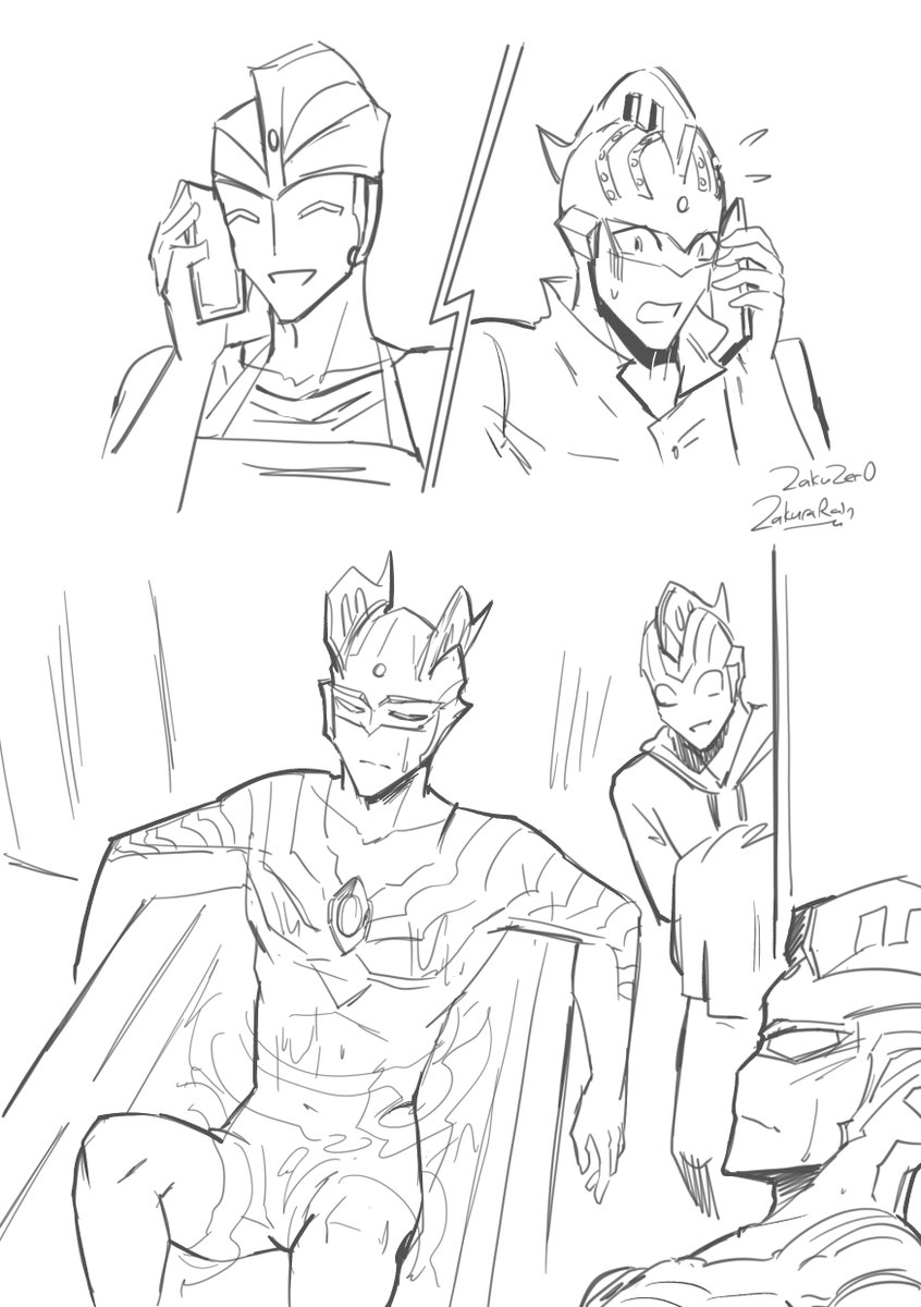 1/3) An AU? Idol Zero and barista Z I just wanna draw for fun, 2