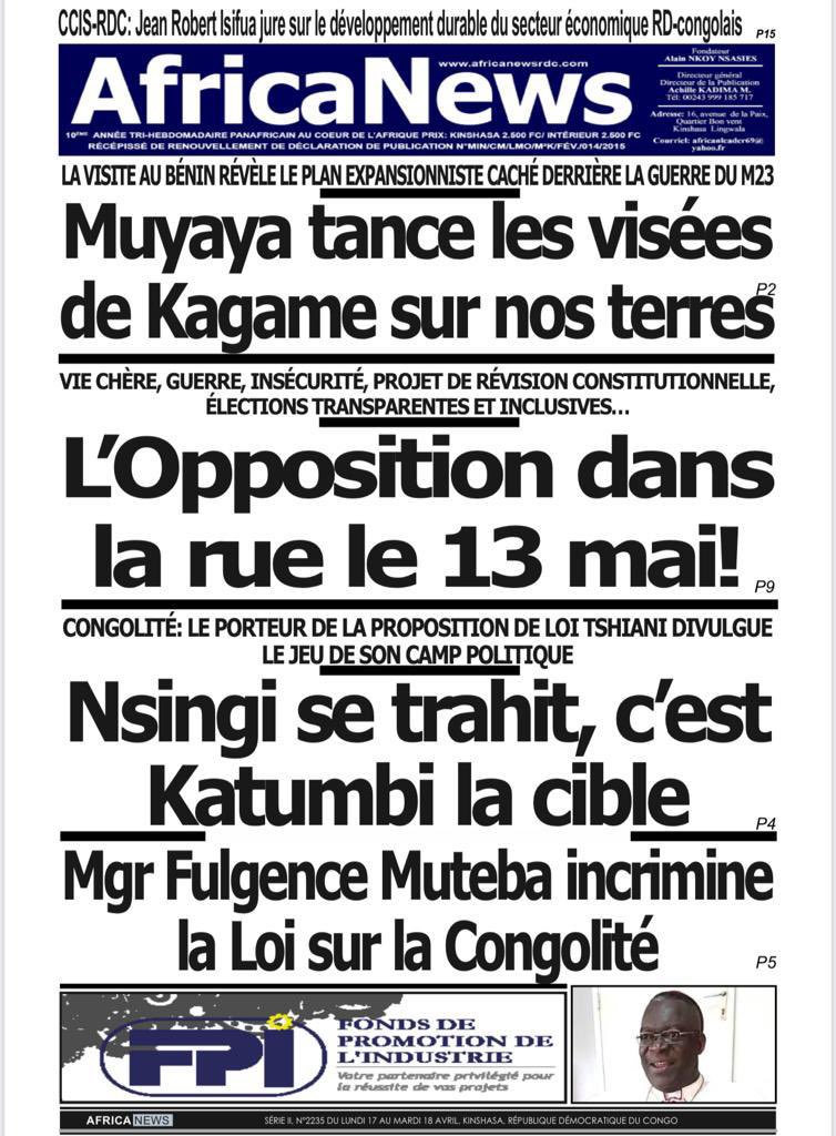 CCIS_rdc's tweet photo. #RDC Lancement Officiel de la CCIS

Ce lundi 17 avril , dans la capitale congolaise , plusieurs journaux d’informations sont revenus sur la cérémonie de la présentation de notre chambre de commerce, d’industrie et de services.
Lire @HebdoLes , #Geopolis , #AfricaNews, #ACP etc.😊 https://t.co/bRvVGcBUQI