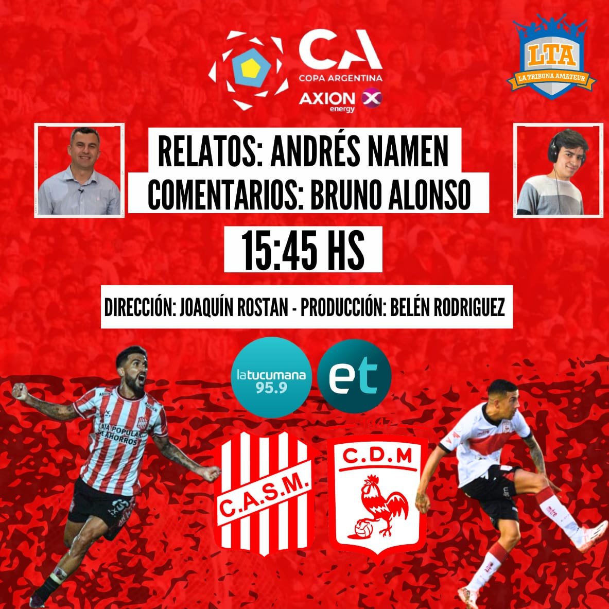 Hoy juega <a href="/CASMOficial/">Club Atlético San Martín</a> y FM latucumana lo sabe. 
Escuchá la transmisión en vivo por la 95.9

#Tucumán