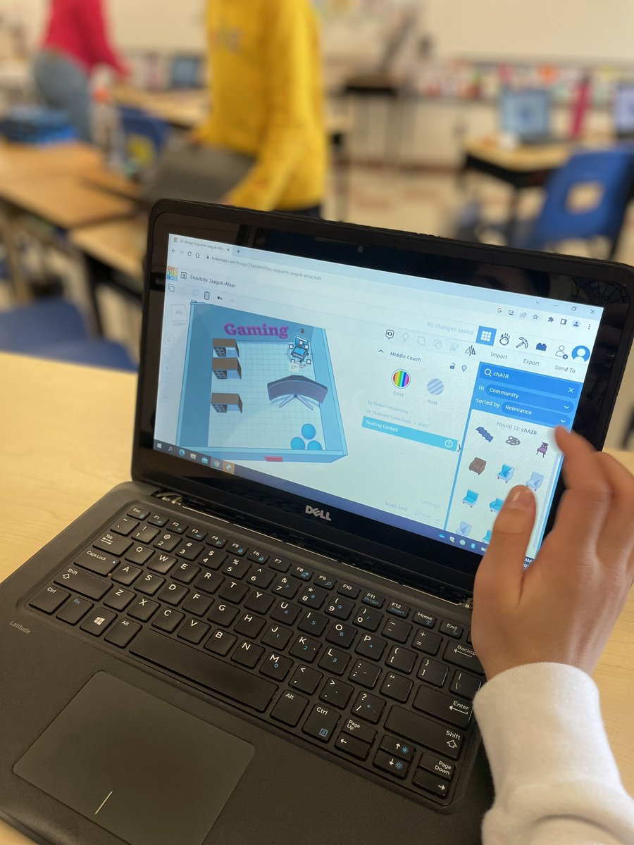 carnelosclass's tweet photo. STEAM challenge #2 ✅ Design your dream classroom. They’re becoming experts on @tinkercad thanks to our @NotreDameHCDSB co-op student who taught them the basics and is there to answer all their questions. @hcdsbsteam @StTimothyHCDSB https://t.co/RVCYCVH1l3