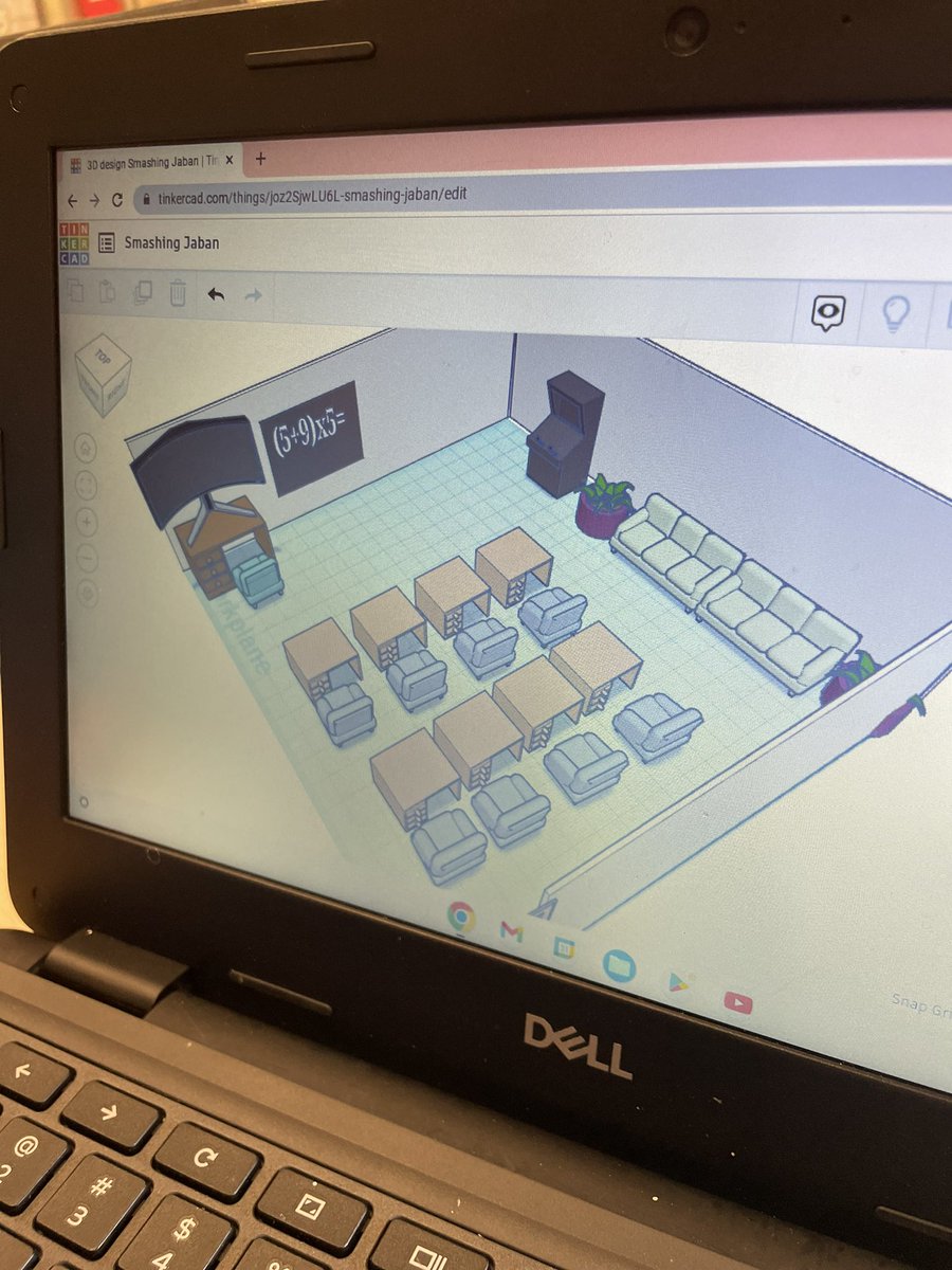 carnelosclass's tweet photo. STEAM challenge #2 ✅ Design your dream classroom. They’re becoming experts on @tinkercad thanks to our @NotreDameHCDSB co-op student who taught them the basics and is there to answer all their questions. @hcdsbsteam @StTimothyHCDSB https://t.co/RVCYCVH1l3