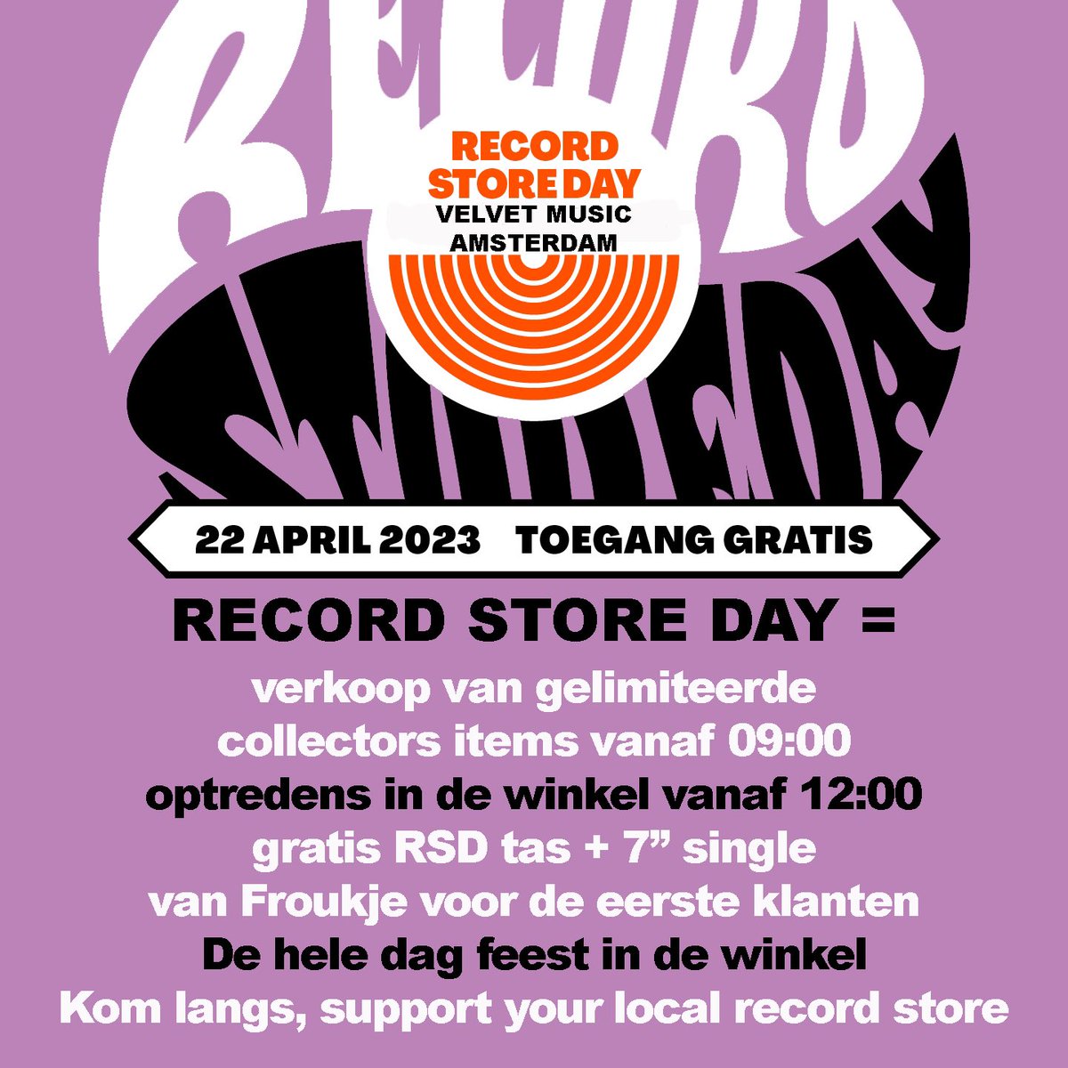 Zaterdag feest!