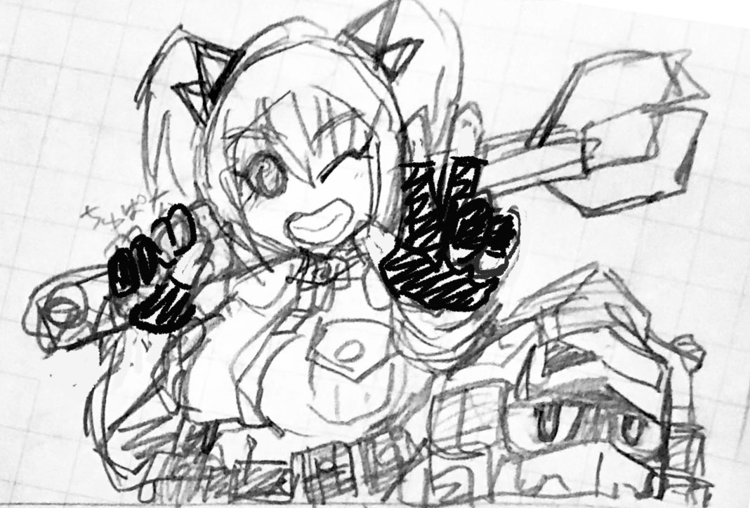 シャルロッテちゃんのラフ超供養 キャラシ投稿しただけで終わりそうじゃ〜〜〜〜っっっっっ 
