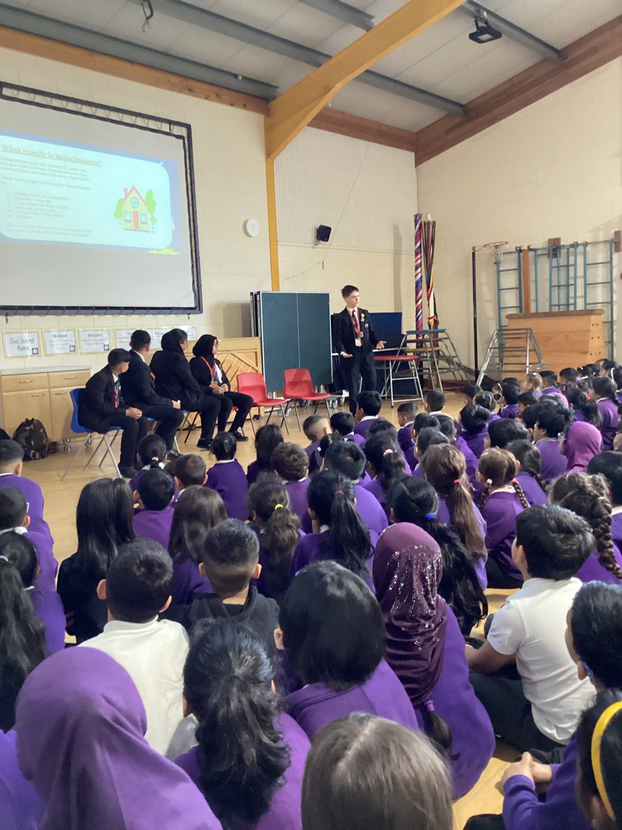 ECS_Keighley's tweet photo. Delighted to host #NextGenLeadersProgramme students from @CarltonKeighley this morning. They led our assembly and shared their project to support homeless people improve their literacy to help them secure future employment. #thankyou #community #care #collaborate https://t.co/OiclmHgjVw
