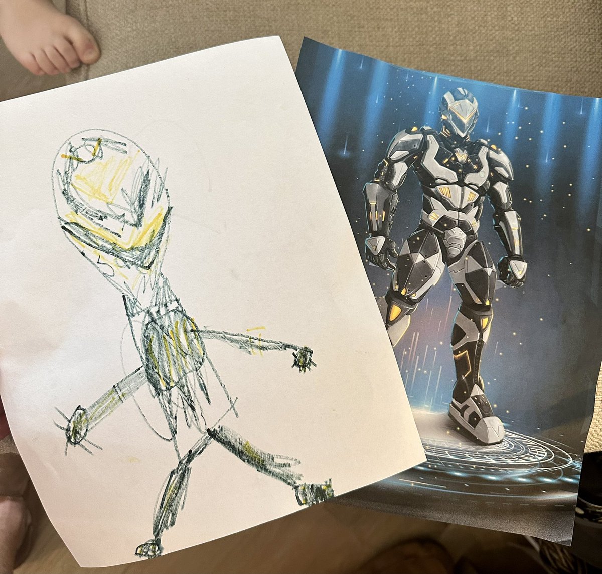 Next level art from a 5 year old fan!