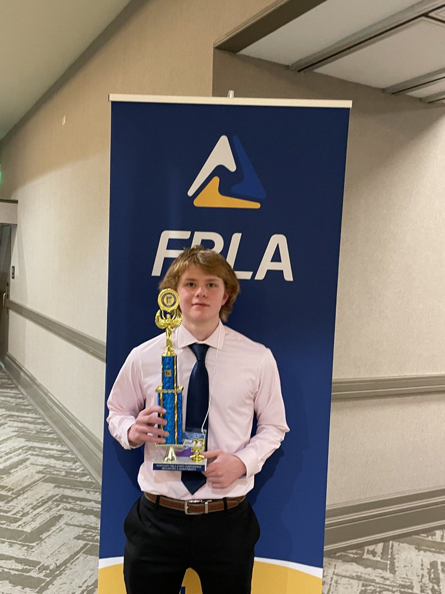 FDHSacademies's tweet photo. Congratulations:
Carter Overtoom - 1st Place at FBLA State in Securities and Investments https://t.co/Kjn6DfCZPM