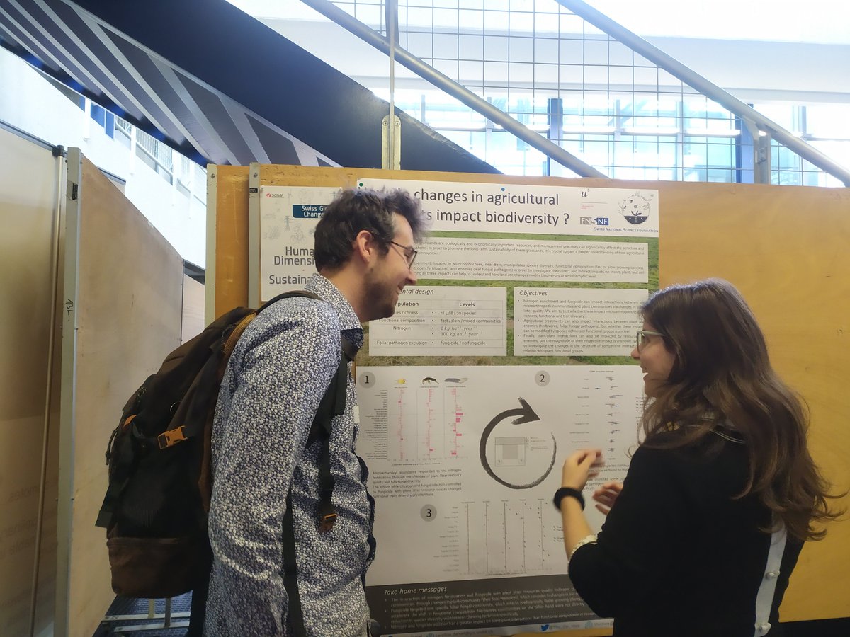 Please come and join us for a nice coffee and poster session at the 23rd Swiss Global Change Day! ☀️We discuss the impacts of agricultural treatment on soil, insect and plant communities within our field experiment, PaNDiv #SGCD23