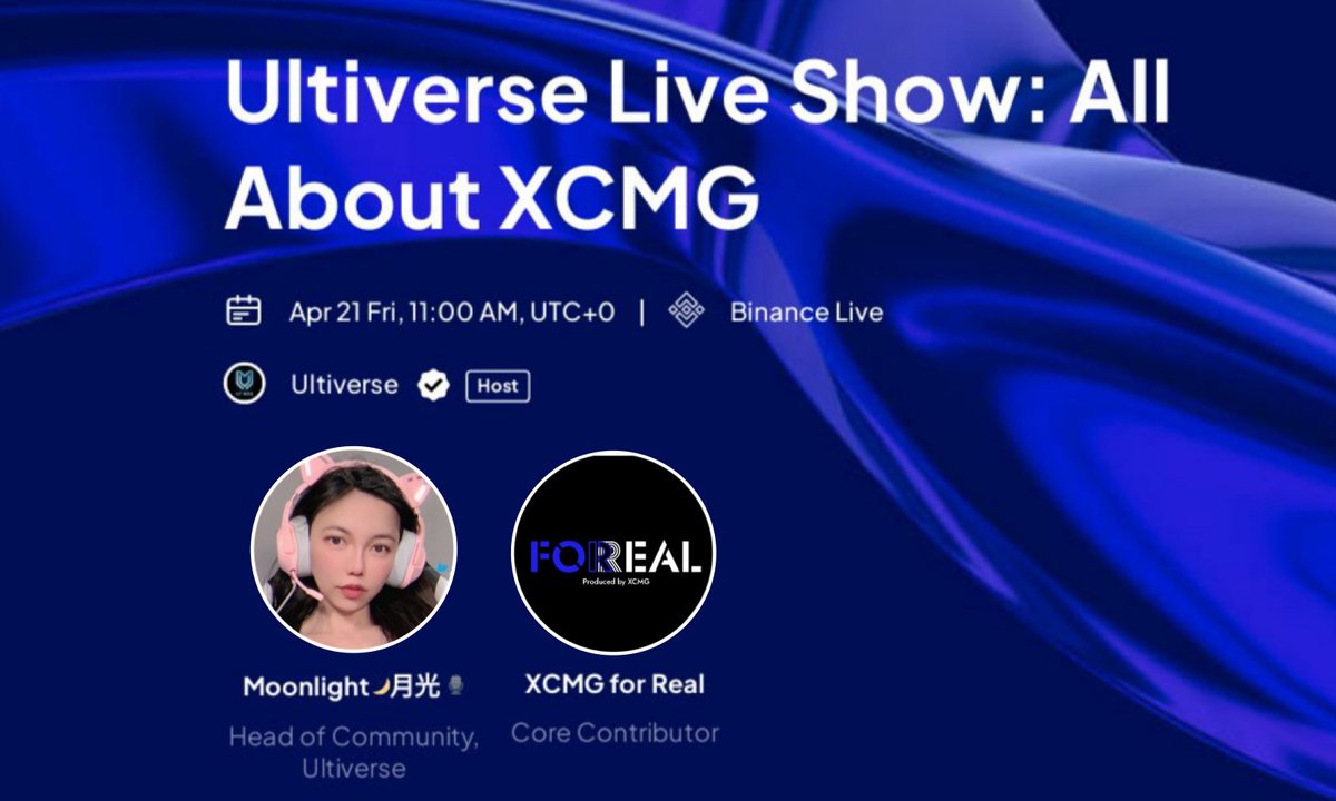 🎉We are excited to announce our next AMA! 

🚀Hosted by <a href="/Moon1ightSt/">Moonlight🌙月光</a> on Binance Live
⏰April 21st ,19:00 PM,UTC+8

🎁Win a Wandering Earth 2 &amp; XCMG co-branded toy
Requirements:
1⃣ Follow <a href="/WEB3_XCMG/">XCMG for Real</a>
2⃣ Like &amp; RT
3⃣ Tag 3 friends

Add reminder：binance.com/en/live/video?…