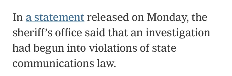 equalityAlec's tweet image. Here is a sheriff and a county commissioner caught in secret tape discussing “hanging Black people by a creek” and digging holes to bury journalists after hiring hit men who would “cut no mercy.” Because it’s America, the sheriff is investigating whoever recorded the tape.