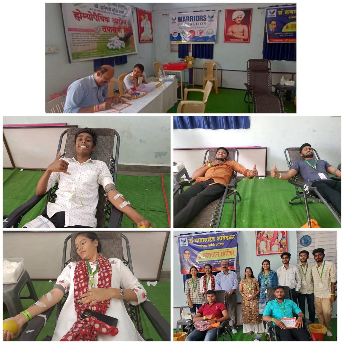 Warriorsforthem's tweet photo. Blood donation campaign successfully done on occasion of Dr Babasaheb Ambedkar Jayanti💫
#BloodDonation #donateblood
#donateandshare #givinglife
#warriorsforthem #Warriors
@MetroRailNagpur @ngpnmc @TOI_Nagpur @NagpurNewspaper https://t.co/y2v1bnGxNA
