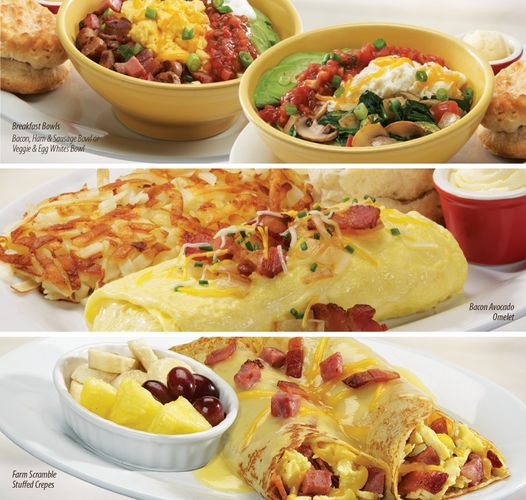 Our new seasonal entrées have arrived! Treat yourself to our Breakfast Bowls, Bacon Avocado Omelet &amp; Farm Scramble Stuffed Crepes. See you this weekend! 
For descriptions: eatatelmers.com/menu/