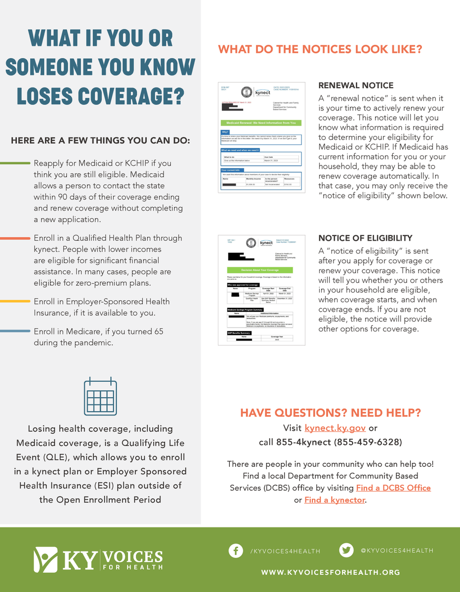 kyvoices4health's tweet photo. The #COVID19 emergency response is coming to an end. That means Medicaid and Kentucky Children's Health Insurance Program (KCHIP) renewals are returning to normal. If you or a family member currently has health coverage through #Medicaid or #KCHIP, here’s what you need to know. https://t.co/c3Cew30tKM